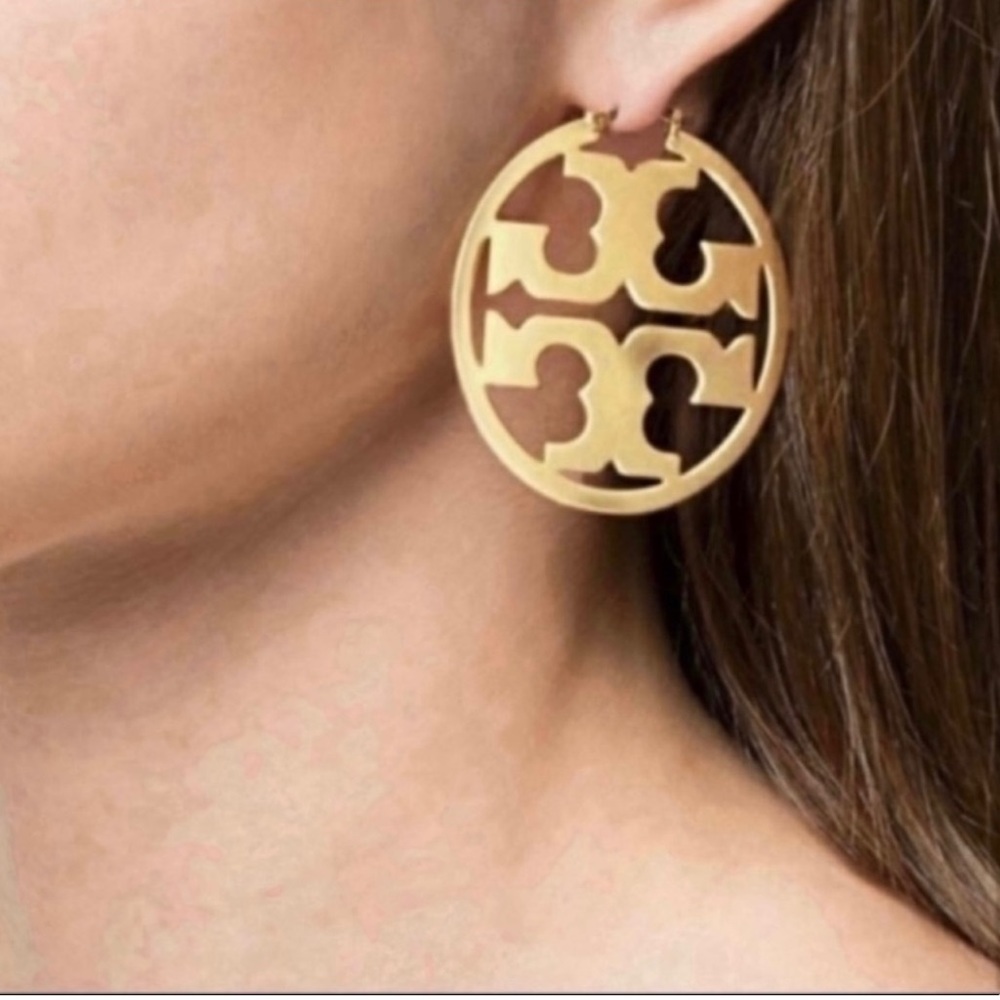 Tory Burch Gold Miller Hoop Earrings